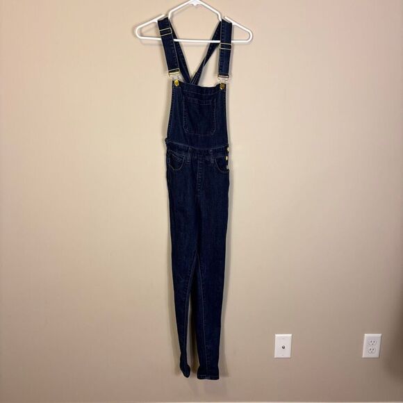 WeWoreWhat Pants - WeWoreWhat Denim Jean Overalls with Gold Buttons Size XS‎
